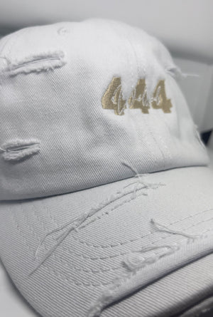 "444" Distressed Hat