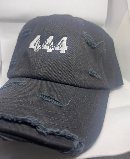 "444" Distressed Hat