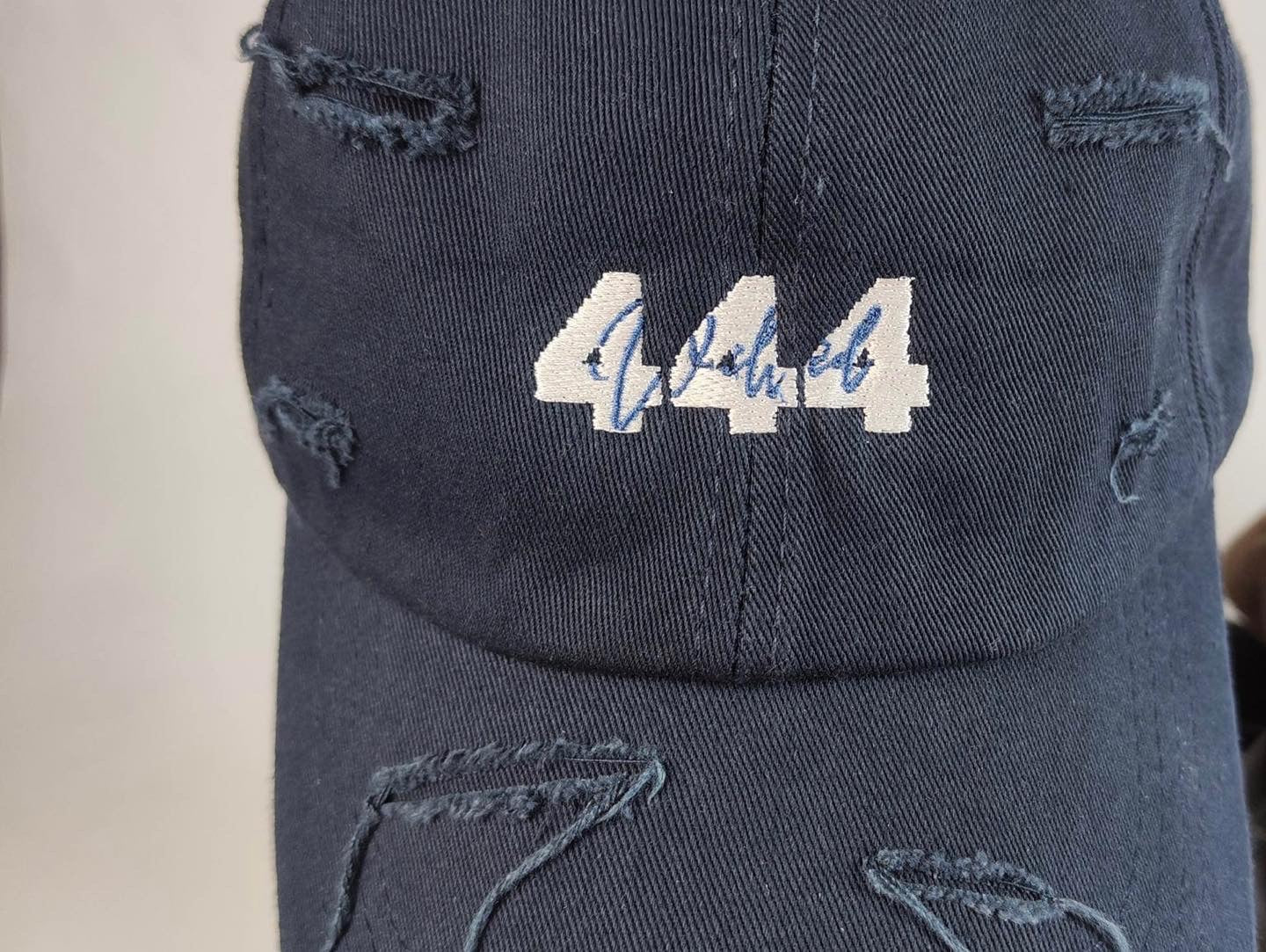 "444" Distressed Hat