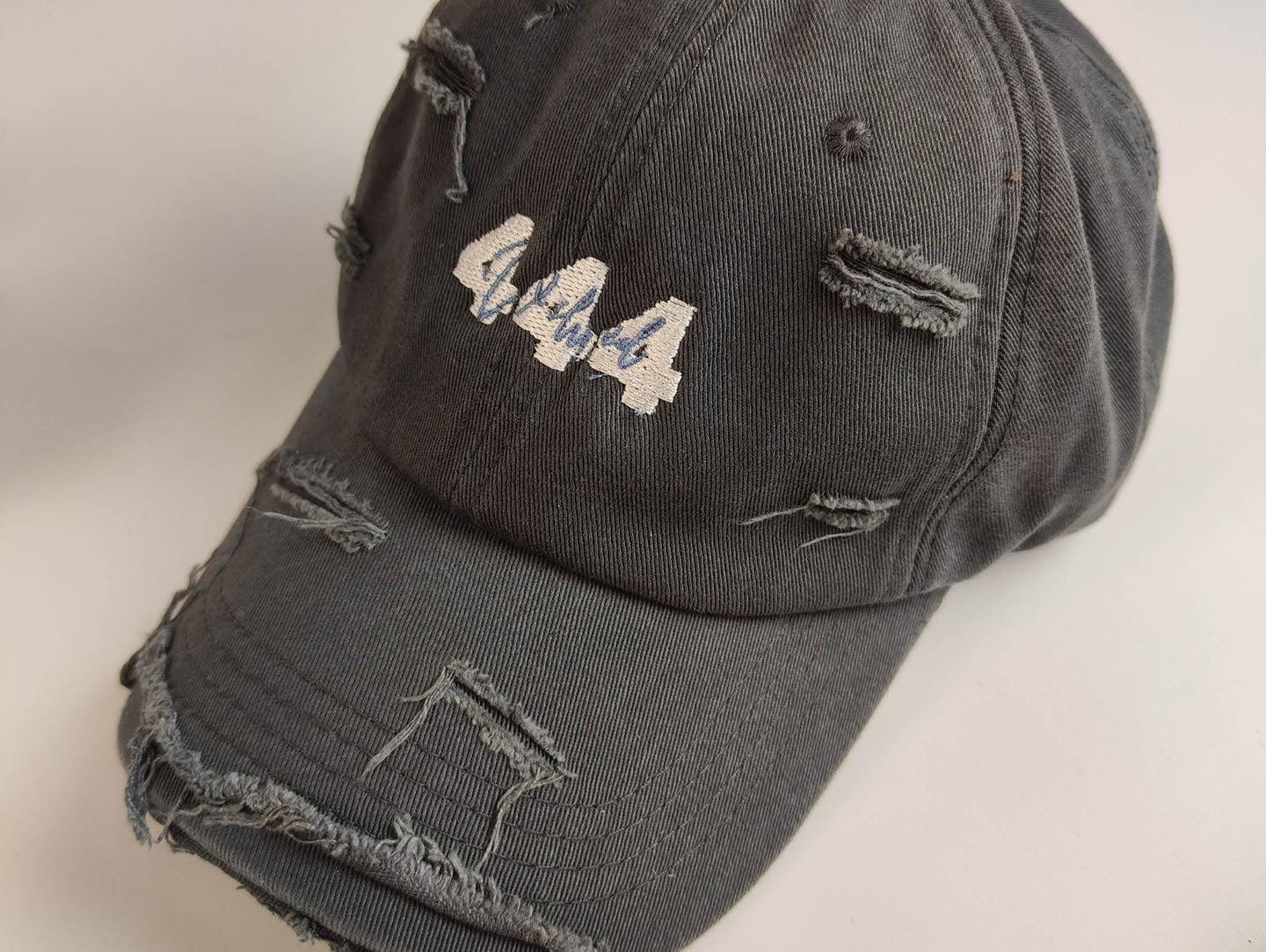 "444" Distressed Hat
