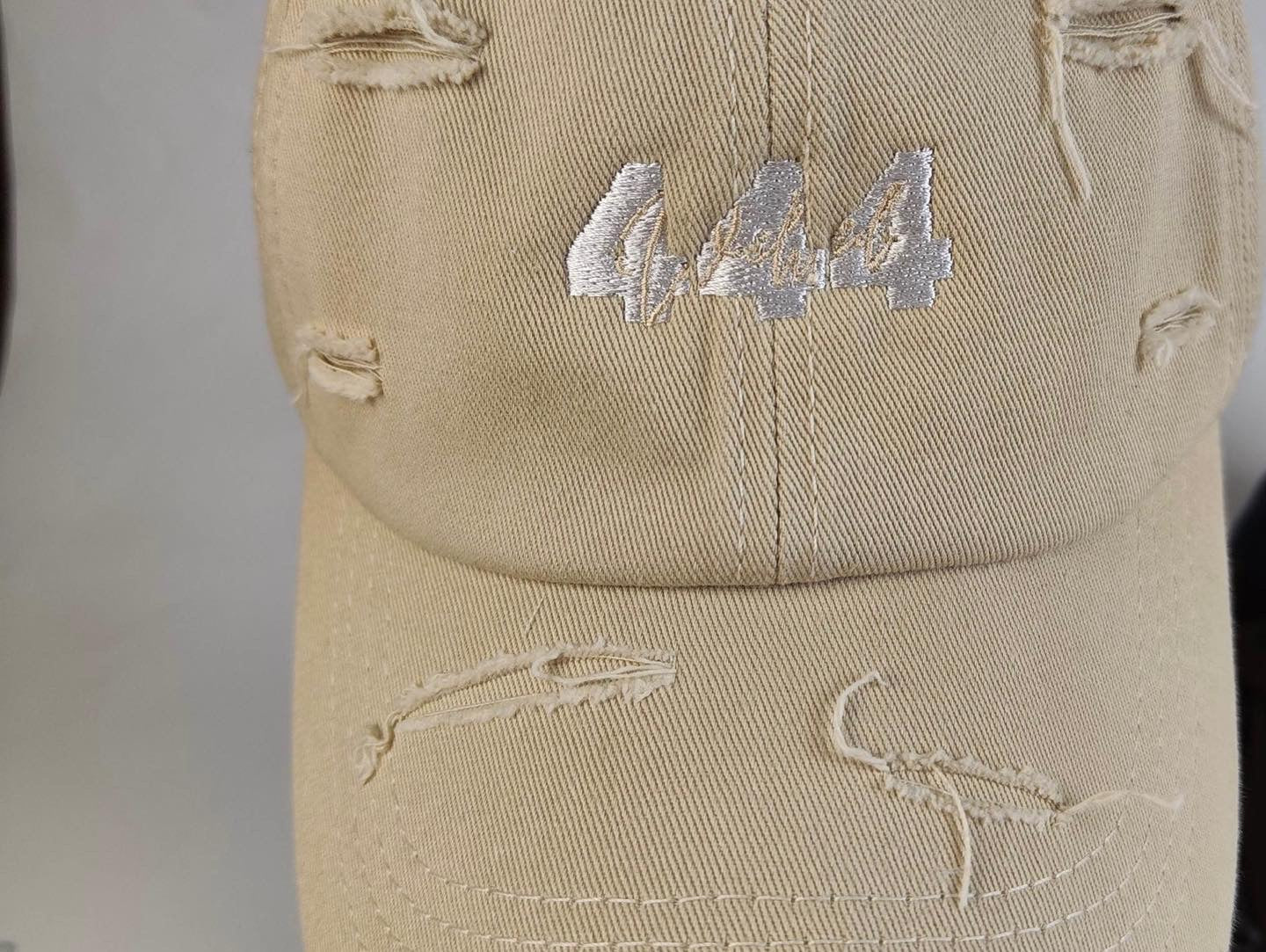 "444" Distressed Hat