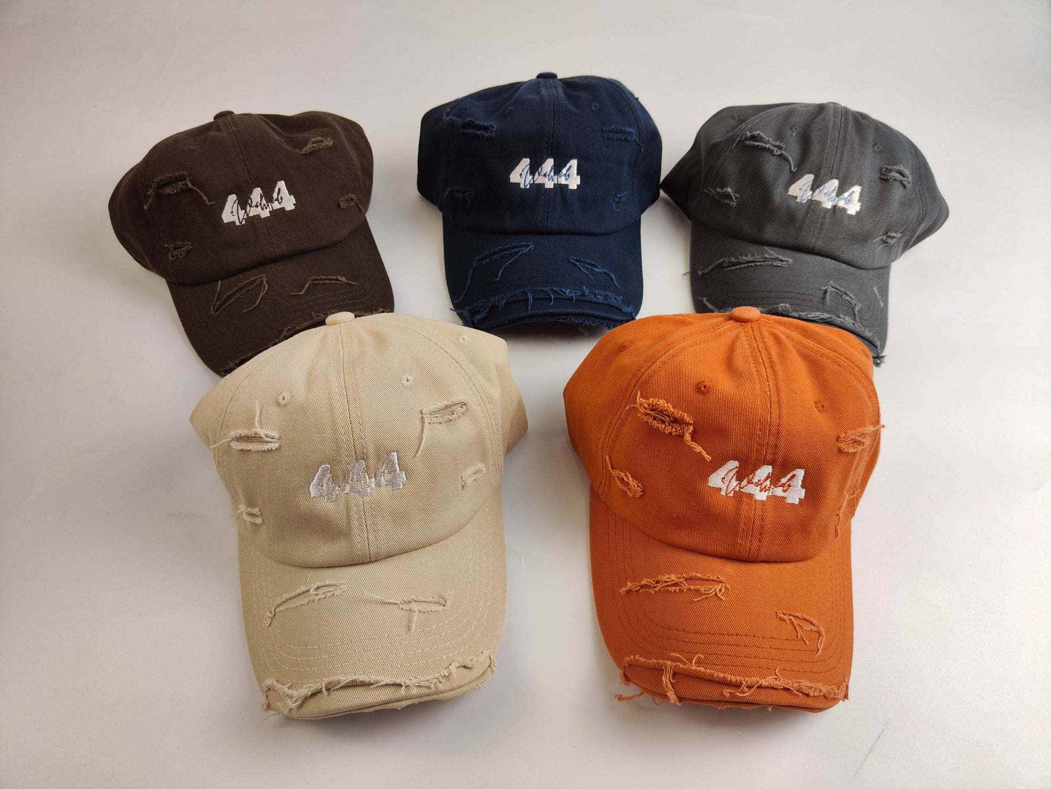 "444" Distressed Hat