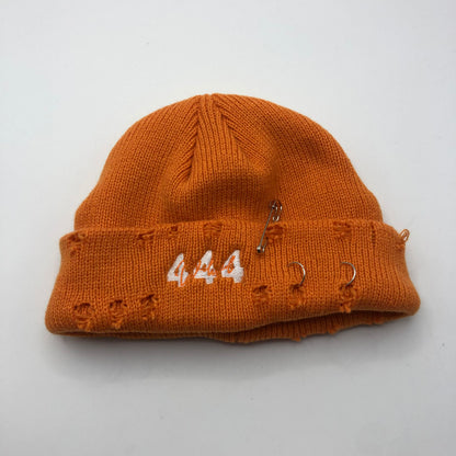 “444” Distressed Beanie
